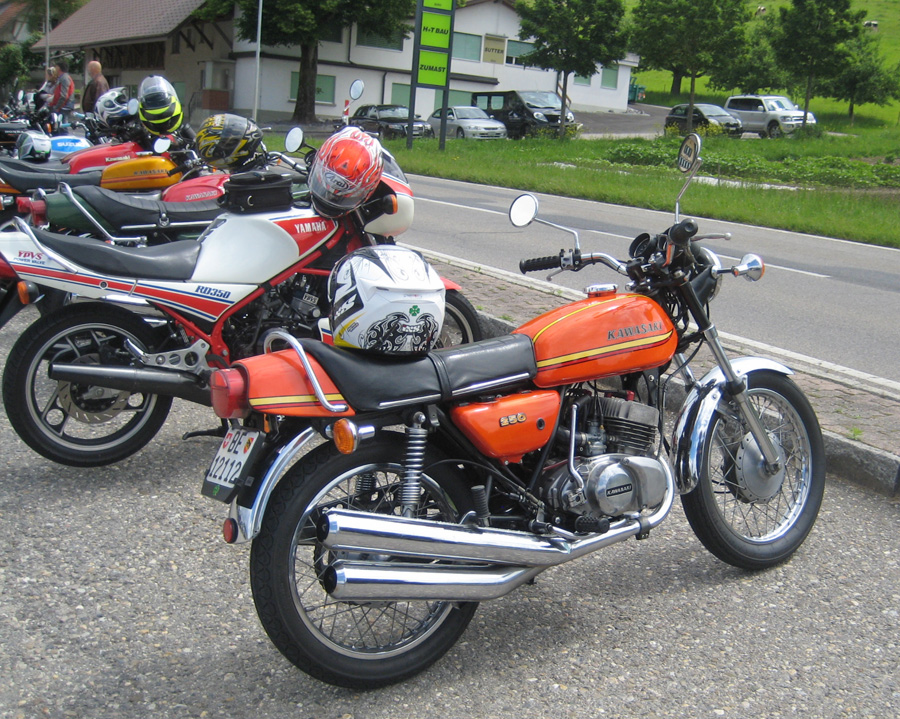Kawasaki 250 und Yamaha RD350