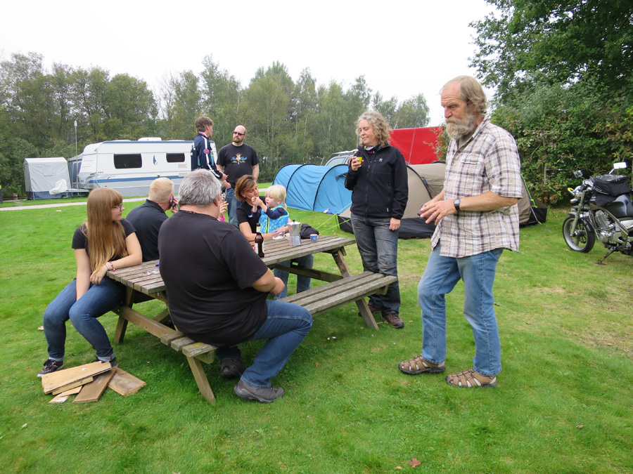 Evening scene after the ride-out.