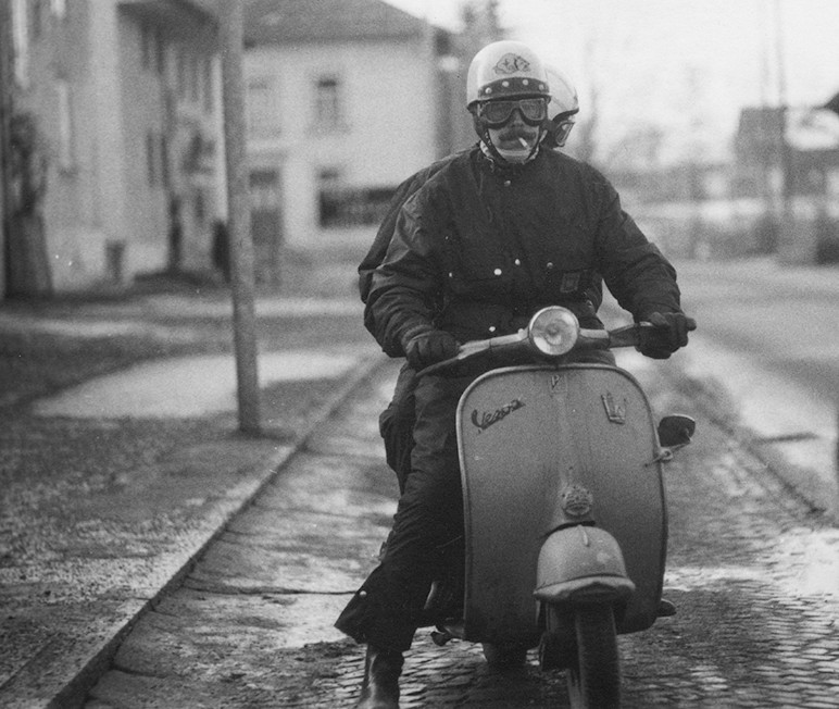 Winterausfahrt per Vespa im Barbour Anzug